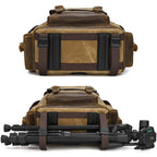 Waxed Canvas Photography Backpack Retro Double-Shoulder Bag For Mirrorless Camera And Laptop