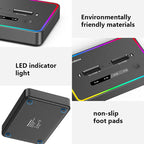 Blueendless SD07 M.2 Dual-Bay Hard Drive Enclosure NVMe Offline Cloning Device, Without RGB Light, With RGB Light