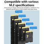 Blueendless SD07 M.2 Dual-Bay Hard Drive Enclosure NVMe Offline Cloning Device, Without RGB Light, With RGB Light