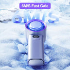 Rechargeable Handheld & Desktop Fan with Cooling Ice Mode, 100 Speed Turbo Fan, Smart Display, Portable Personal Fan for Outdoor & Office
