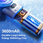 Rechargeable Handheld & Desktop Fan with Cooling Ice Mode, 100 Speed Turbo Fan, Smart Display, Portable Personal Fan for Outdoor & Office