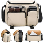 QISEMIAN Crossbody Camera Bag Water-Resistant Sling Messenger Bag With Tripod Mount, XK0040 Orange, XK0040 Green