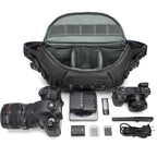 QISEMIAN Chest Shoulder Camera Bag For Men with Removable Dividers Urban Commute Messenger Bag