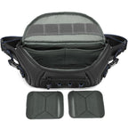 QISEMIAN Chest Shoulder Camera Bag For Men with Removable Dividers Urban Commute Messenger Bag