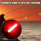 20pcs Slanted-bottom Night Fishing Electronic Rod Tip Light Waterproof Fishing Tackle, Round-headed Green Light, Round-headed Red Light, Bite-activated Flashing Light