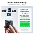 aMagisn Bluetooth Remote Shutter for DJI Osmo Action 6/Action 5 Pro/Action 4/Osmo 360, AA28