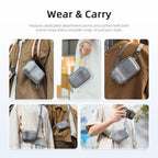 aMagisn Universal Case Bag For Action Camera Street Photography Grip Kit With Shoulder Strap
