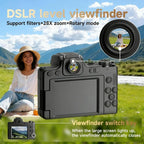 HD Retro Digital Camcorder Camera Portable Micro DSLR Camera, DC101 + Microphone, DC101 + Fill Light, DC101 + Microphone + Fill Light