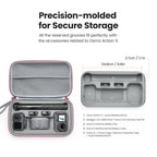For DJI Osmo Action 6 aMagisn Medium Hard Shell Carrying Case with Removable Foam Insert, For DJI Osmo Action 6
