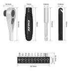 ENLEE 10pcs Bike Ratchet Wrench Repair Kit Multi-Functional Tire Repair Emergency Tool Set, 10pcs
