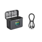 For Insta360 X4 Air Battery aMagisn 36W Fast Charging Case with Color Display & Built-in USB-C Cable, PM13