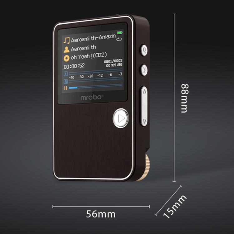 Mrobo HiFi Music Player With DAC Chip - 1.77-Inch Color Screen, Scroll Wheel Control, Supports Lossless Audio & AMV Video, 8GB, 16GB, 32GB, 64GB