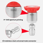 1/4-inch High-pressure Car Wash Machine Universal Rotating Quick-connect Nozzle, 0 Degree, 15 Degree, 25 Degree, 40 Degree