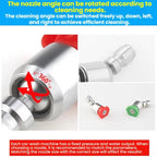 1/4-inch High-pressure Car Wash Machine Universal Rotating Quick-connect Nozzle, 0 Degree, 15 Degree, 25 Degree, 40 Degree