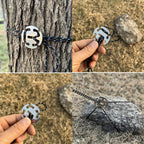 COOL CAMP 4pcs /Pack Stainless Steel Rope Clips No-Knot Fastener for 2-4mm Camping Ropes