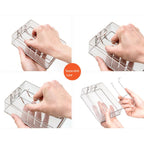 COOL CAMP Camping Stainless Steel Foldable Strainer Frying Basket for Outdoor Cooking,, 175 x 120 x 50mm
