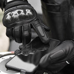SULAITE Motorcycle Sheepskin Protective Breathable Full-Finger Gloves, For Summer, For Winter With Fleece Lining