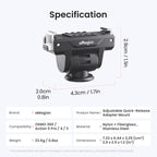 AMagisn Adjustable Quick Release Adapter For DJI Osmo 360/Action 5 Pro/4/3 - 4-Level Fast Perspective Switch, PD15