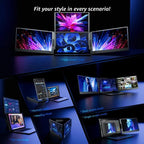 Triple-Screen One-Cable Connection 1080P Laptop Extension Display Portable Monitor, 14 inch, 15.6 inch