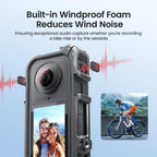 For Insta360 X4 Air AMagisn Camera Cage Plastic Expansion Frame With Windproof Foam