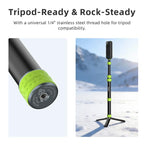 aMagisn 1.1m Aluminum Telescopic Selfie Stick for Cycling Photography Camera Monopod, Only Stick, With Trekking Pole Tip