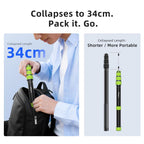 aMagisn 1.1m Aluminum Telescopic Selfie Stick for Cycling Photography Camera Monopod, Only Stick, With Trekking Pole Tip