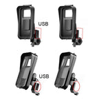 Waterproof Navigation Phone Holder For Motorcycles And Bicycles, Handlebar Charging, Handlebar Standard, Rearview Mirror Charging, Rearview Mirror Standard