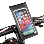 Bicycle/Motorcycle Waterproof Bag Phone Holder, F1-C Handlebar Mount, F1-M Rearview Mirror Mount