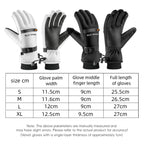 WEST BIKING Touchscreen Ski Gloves Windproof & Waterproof Winter Gloves with Anti-Slip Palm, Zipper Pocket for Snow Pass, S, M, L, XL