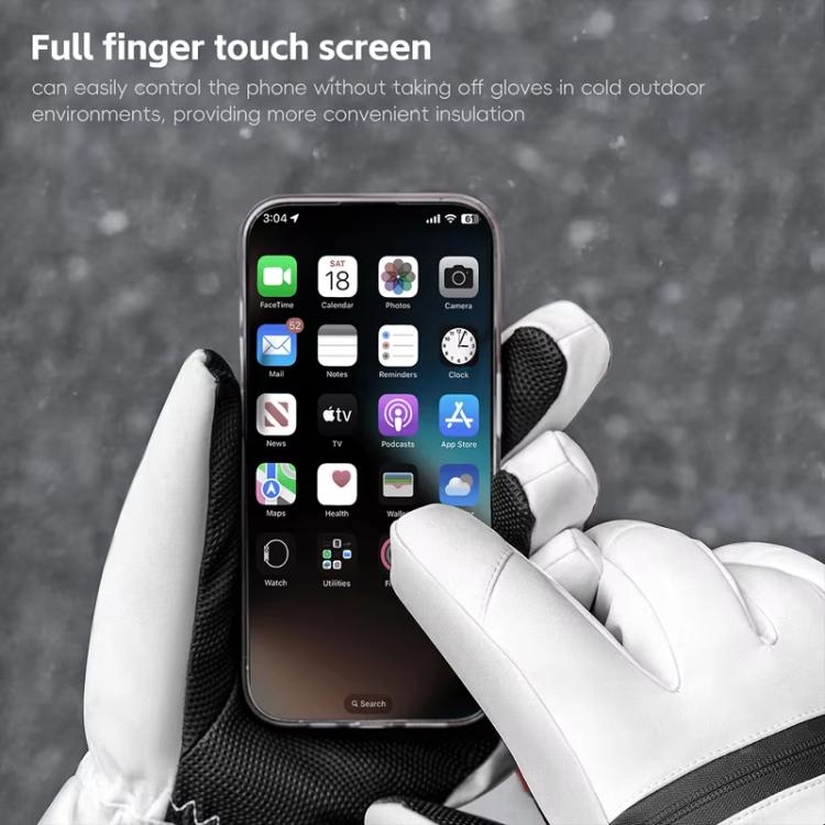 WEST BIKING Touchscreen Ski Gloves Windproof & Waterproof Winter Gloves with Anti-Slip Palm, Zipper Pocket for Snow Pass, S, M, L, XL