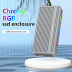 USB4 External SSD Enclosure With RGB L & External Fan M.2 NVMe SSD Reader, M280U4 PLUS