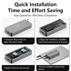 USB4 External SSD Enclosure With RGB L & External Fan M.2 NVMe SSD Reader, M280U4 PLUS