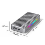 USB4 External SSD Enclosure With RGB L & External Fan M.2 NVMe SSD Reader, M280U4 PLUS