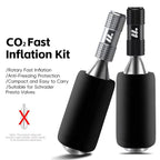 WEST BIKING Bicycle CO2 Inflator Valve Head Universal Adapter for Presta & Schrader Valves with Anti-Freeze Foam Sleeve