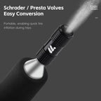 WEST BIKING Bicycle CO2 Inflator Valve Head Universal Adapter for Presta & Schrader Valves with Anti-Freeze Foam Sleeve