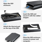 M.2 Disk Array Enclosure NVMe / SATA Dual-Protocol RAID Portable SSD Enclosure 20Gbps Offline Copy, DB280A3