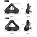 WEST BIKING Comfort Bike Saddle with Shock Absorption Wide Hollow Ventilated Design for Mountain/Road Bicycles, M, L