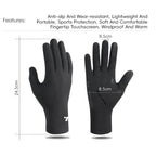 WEST BIKING Touchscreen Winter Bicycle Gloves Fleece-Lined Full Finger Thermal Gloves for Road Biking