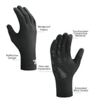 WEST BIKING Touchscreen Winter Bicycle Gloves Fleece-Lined Full Finger Thermal Gloves for Road Biking