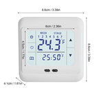 16A Floor Thermostat Underfloor Heating Temperature Regulator, No WiFi, WiFi Version