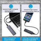 Blueendless 2802N Aluminum Alloy NVMe Portable Hard Drive Enclosure With Screw-Lock M.2 SSD Reader, With USB+Type-C Cable, With USB Cable