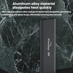 Blueendless 2802N Aluminum Alloy NVMe Portable Hard Drive Enclosure With Screw-Lock M.2 SSD Reader, With USB+Type-C Cable, With USB Cable