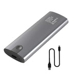 Blueendless M.2 Dual-Protocol Portable Hard Drive Enclosure NVMe/SATA Universal Aluminum Alloy SSD Enclosure, Curved With Type-C To USB Cable, Curved With 2 In 1 Cable, Striped With Type-C To USB Cable, Striped With 2 In 1 Cable