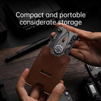 Nextool Silver Blade EDC Tool 14 In 1 Pocket Folding Pliers Screwdriver Wrench Knife With Leather Case