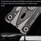 Nextool Silver Blade EDC Tool 14 In 1 Pocket Folding Pliers Screwdriver Wrench Knife With Leather Case