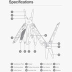 NexTool Mini Flagship Multifunctional Pliers 10 In 1 EDC Keychain Multitool Mini Pocket Knife