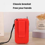 W-213 FM/AM Pointer Dual-Power Radio Portable Clip-On Radio With Flashlight