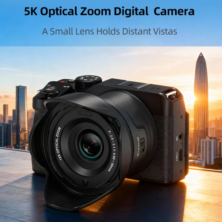 G650 5K / 72MP WiFi Digital Video Camera Camcorder 2.8 Inch IPS Screen 12X Optical Zoom, G650