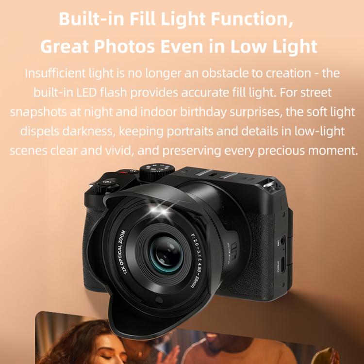 G650 5K / 72MP WiFi Digital Video Camera Camcorder 2.8 Inch IPS Screen 12X Optical Zoom, G650