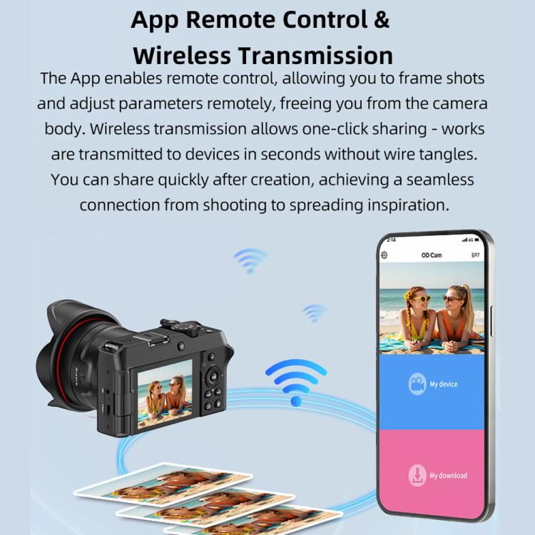 G650 5K / 72MP WiFi Digital Video Camera Camcorder 2.8 Inch IPS Screen 12X Optical Zoom, G650